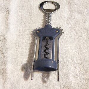 Metal Winged Wine Corkscrew Bottle Beer Cap Opener Black/Silver